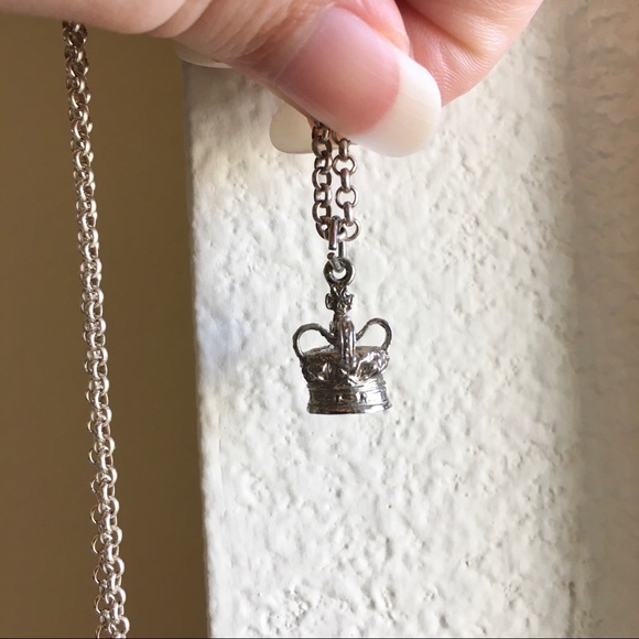 Chunky Crown Necklace | Crown Charm | 17-18 in - Picture 5 of 11